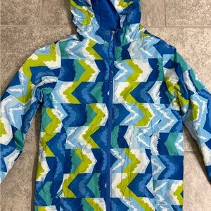 Lands' End Blue Patterned Jacket